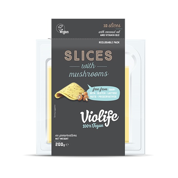 [일시품절/입고일미정][업체배송] 바이오라이프 비건치즈 머쉬룸 슬라이스 치즈 200g (양송이버섯)