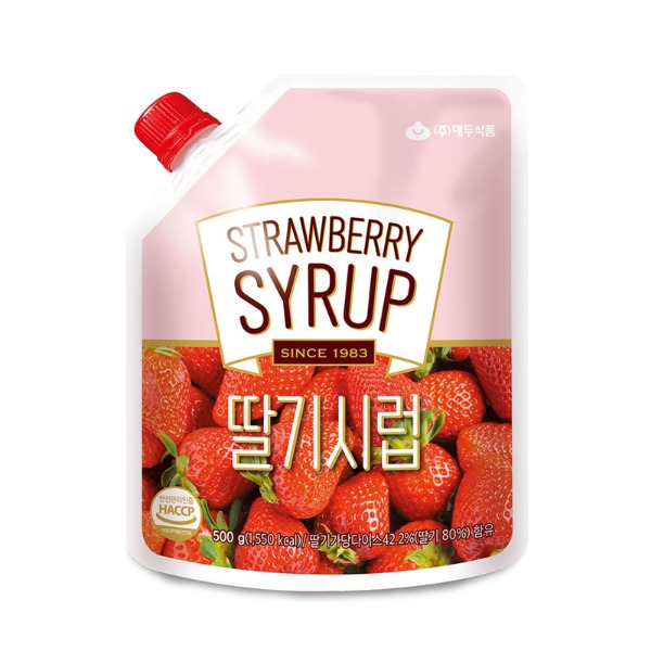[일시품절/3월중순 입고예정]대두식품 딸기시럽 500g
