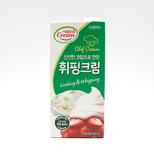 [할인판매]서울우유 동물성휘핑크림 1000ml