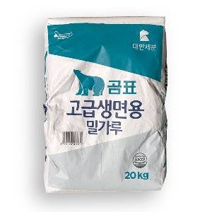 [곰표] 고급생면용 밀가루 20kg / 중력분,중력밀가루,제면