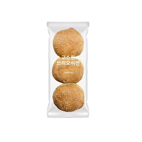 [냉동완제품] 크럼 고소한 브리오쉬 번 햄버거빵 1봉 (70g*3개)